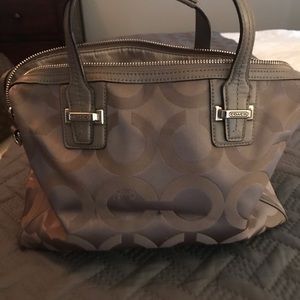 Coach small duffle. Grayish brown